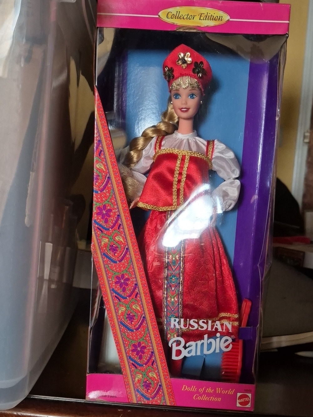 Barbie Russian Doll in Red Traditional Headdress and Dress